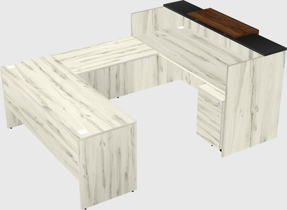 Comptoir d'accueil modulable
