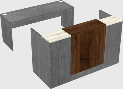 Comptoir d'accueil modulable