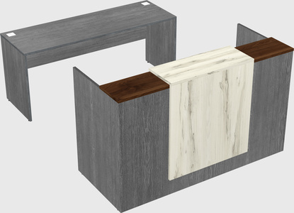 Comptoir d'accueil modulable