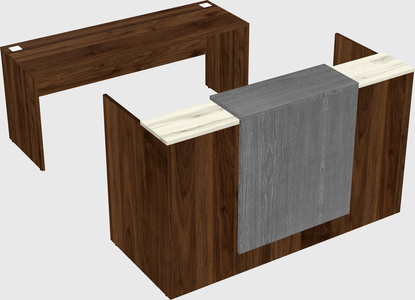 Comptoir d'accueil modulable