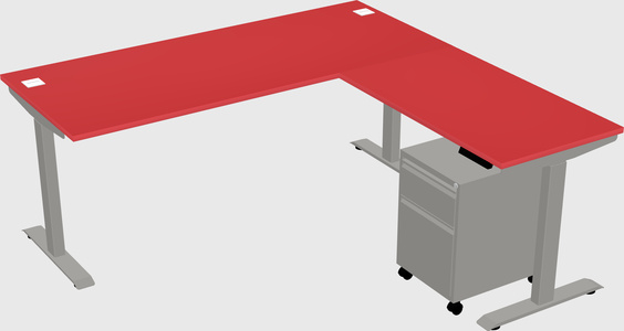 Height-adjustable desk - commercial grade