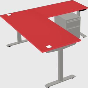 Height-adjustable desk - commercial grade