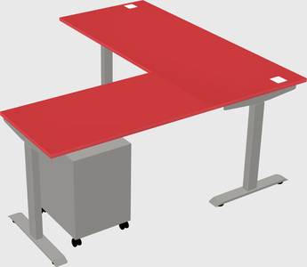 Height-adjustable desk - commercial grade