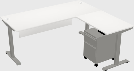 Height-adjustable desk - commercial grade