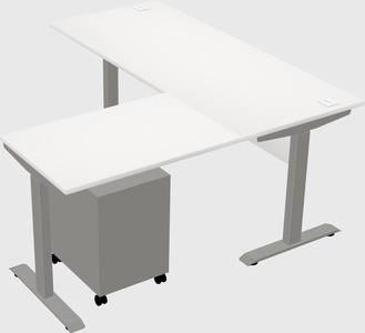 Height-adjustable desk - commercial grade