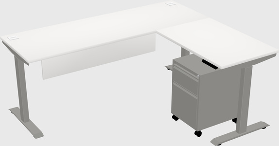 Height-adjustable desk - commercial grade