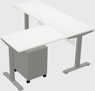 Height-adjustable desk - commercial grade