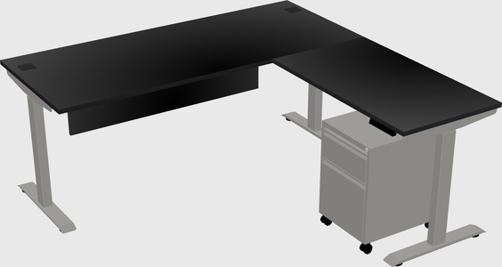 Height-adjustable desk - commercial grade