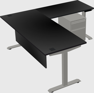 Height-adjustable desk - commercial grade