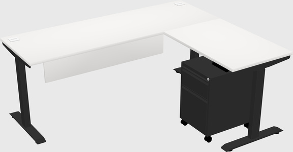 Height-adjustable desk - commercial grade