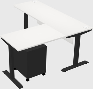 Height-adjustable desk - commercial grade