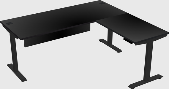 Height-adjustable desk - commercial grade