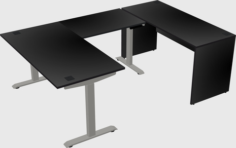 Height-adjustable desk - commercial grade