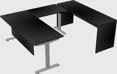 Height-adjustable desk - commercial grade