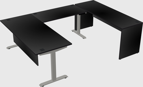 Height-adjustable desk - commercial grade