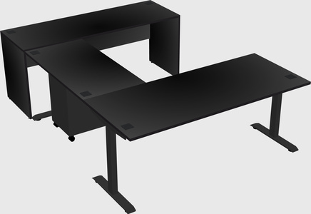 Height-adjustable desk - commercial grade