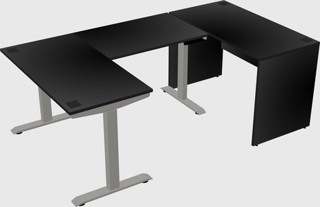 Height-adjustable desk - commercial grade