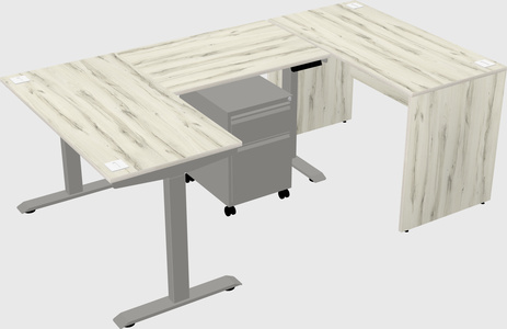 Height-adjustable desk - commercial grade