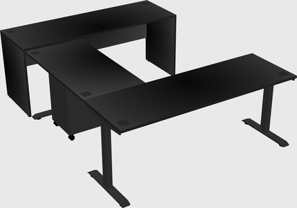 Height-adjustable desk - commercial grade