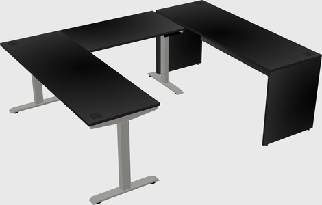 Height-adjustable desk - commercial grade