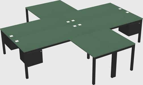 Bureau quadruple