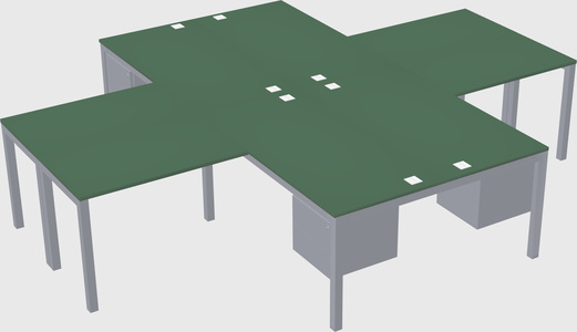 Bureau quadruple