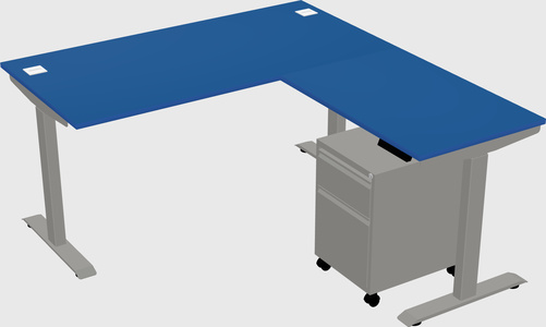 Height-adjustable desk - commercial grade