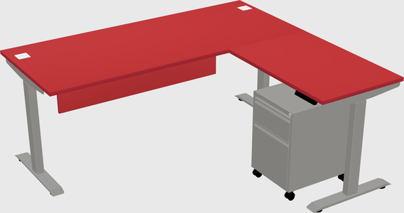 Height-adjustable desk - commercial grade