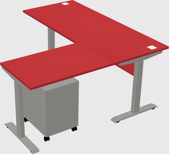 Height-adjustable desk - commercial grade