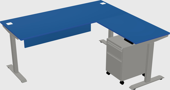 Height-adjustable desk - commercial grade