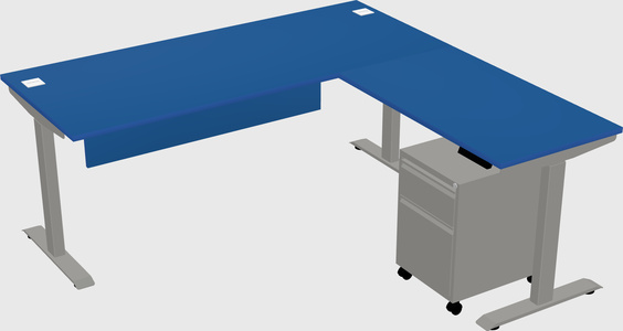 Height-adjustable desk - commercial grade