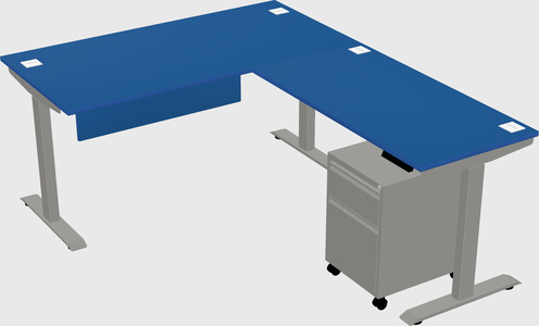 Height-adjustable desk - commercial grade