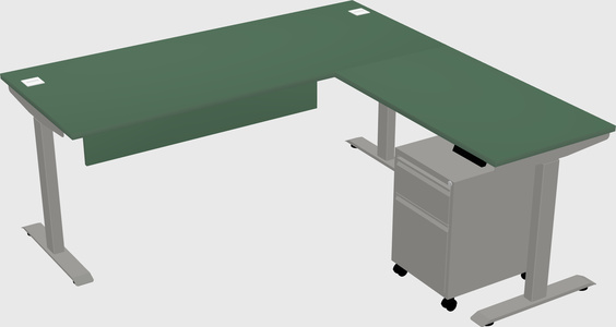 Height-adjustable desk - commercial grade