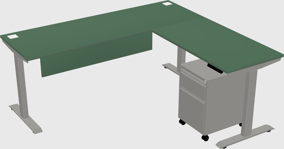 Height-adjustable desk - commercial grade