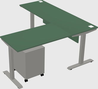 Height-adjustable desk - commercial grade