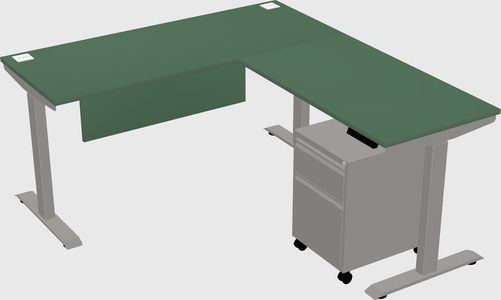 Height-adjustable desk - commercial grade