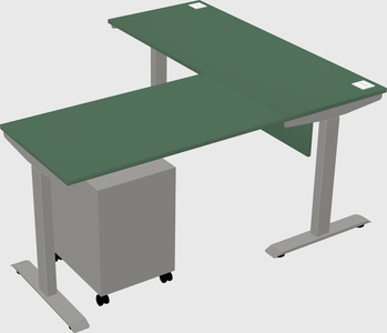 Height-adjustable desk - commercial grade