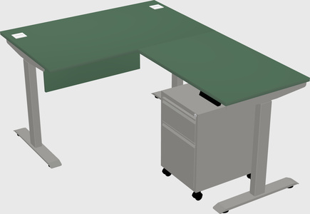 Height-adjustable desk - commercial grade