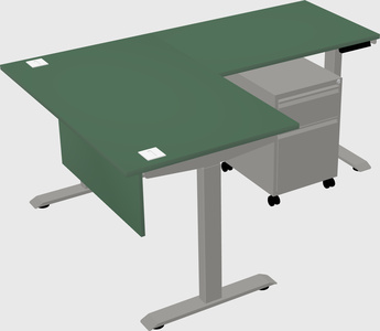 Height-adjustable desk - commercial grade
