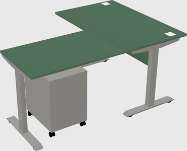 Height-adjustable desk - commercial grade
