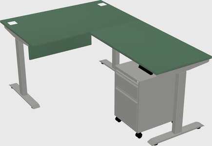 Height-adjustable desk - commercial grade