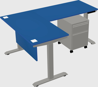 Height-adjustable desk - commercial grade