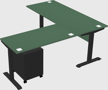 Height-adjustable desk - commercial grade