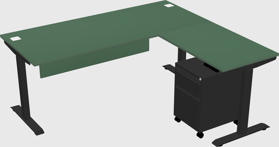Height-adjustable desk - commercial grade