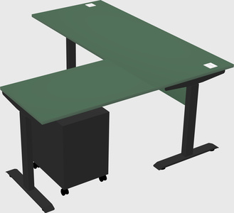 Height-adjustable desk - commercial grade