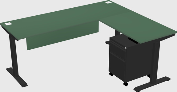Height-adjustable desk - commercial grade