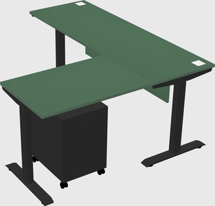 Height-adjustable desk - commercial grade