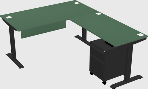 Height-adjustable desk - commercial grade