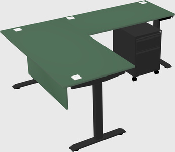 Height-adjustable desk - commercial grade
