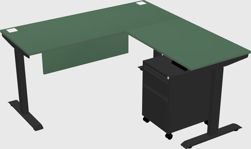 Height-adjustable desk - commercial grade